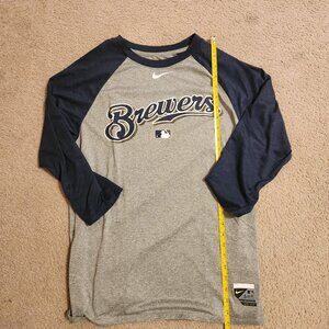 Nike Milwaukee Brewers 3/4 sleeve
